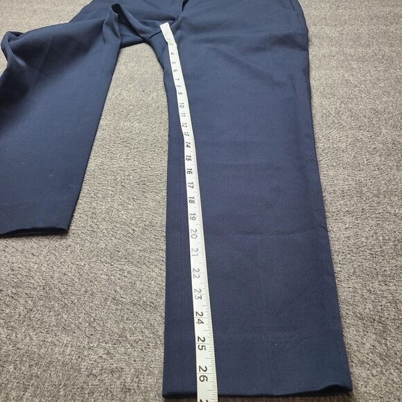 C Wonder Pants Womens 6 Navy Blue Signature Crop Trousers Stretch Office Casual - Picture 2 of 10
